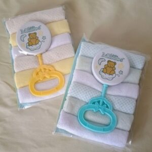 BABY WASHCLOTH & RATTLE