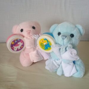SMALL BEAR w/ WASHCLOTH & RATTLE
