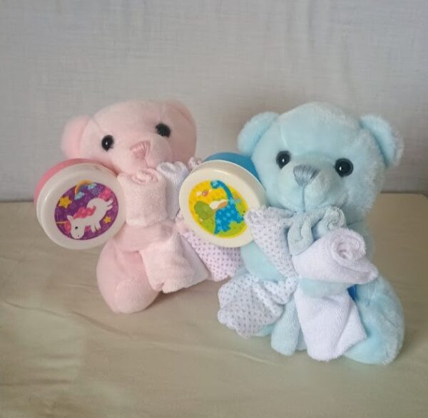 SMALL BEAR w/ WASHCLOTH & RATTLE